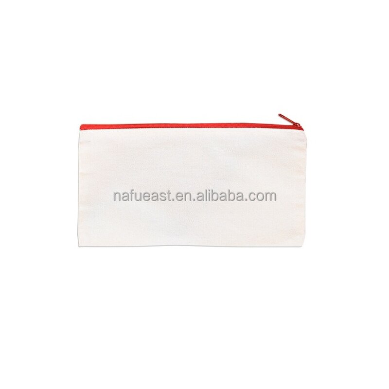 Canvas Zipper Bag Supplier - 21x12cm Blank Sublimation Dustproof