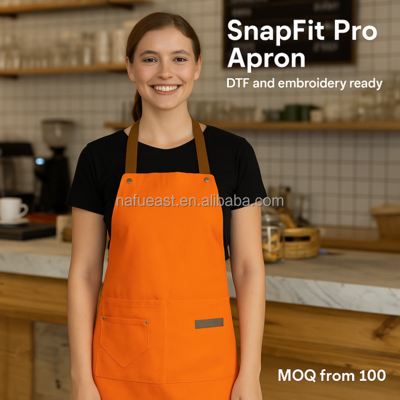 Cross Back Apron Manufacturer - Custom with Multi-Pockets