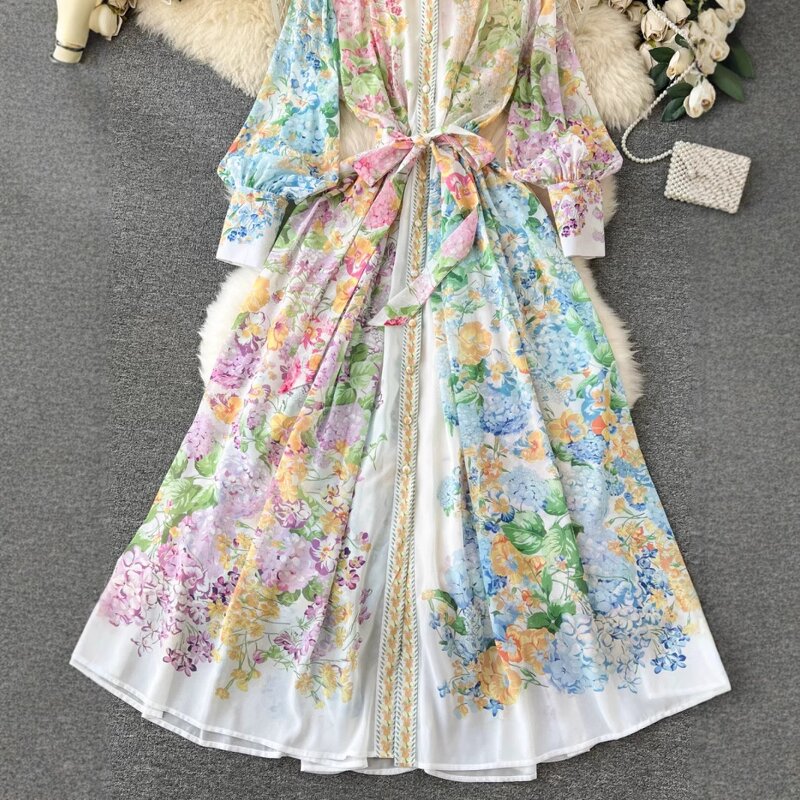 Long Slim-Fit Dress Supplier - Women's Lantern Sleeves