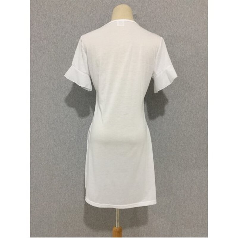 Sublimation Dress Supplier - White with 2 Pockets Ladies