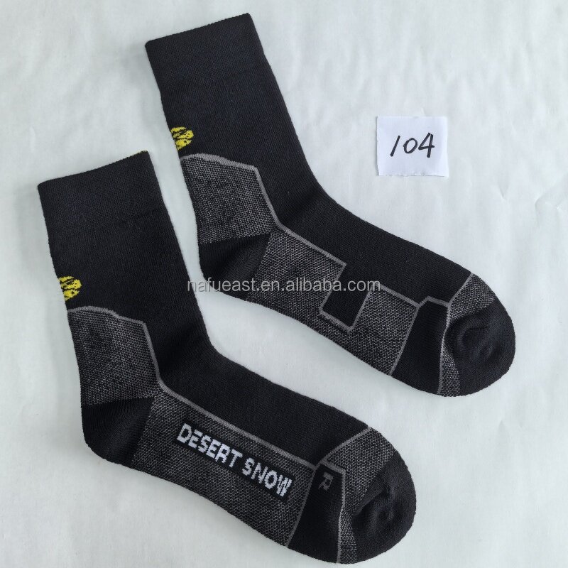 Colorblock Socks Supplier - Custom Logo Blue Tan Work