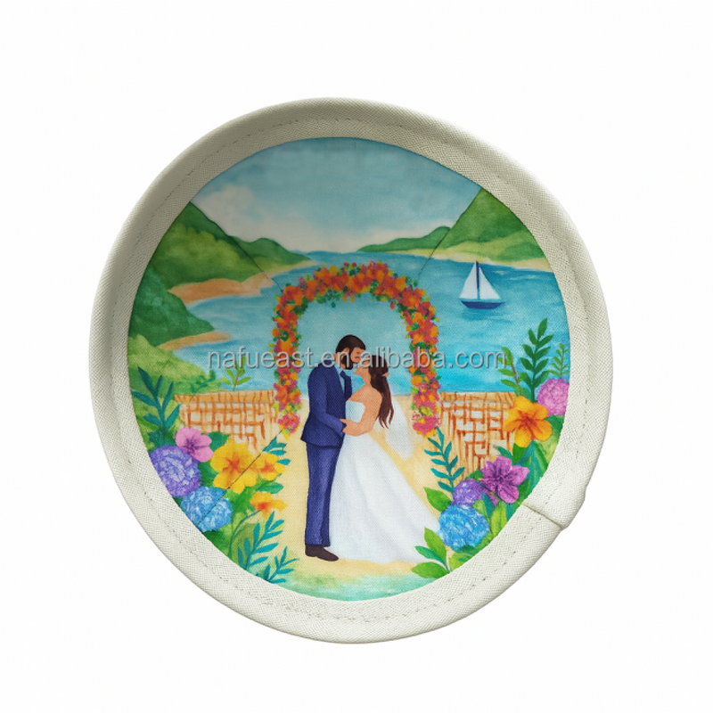 Satin Kippah Manufacturer - Custom 4 Panel Print Unisex