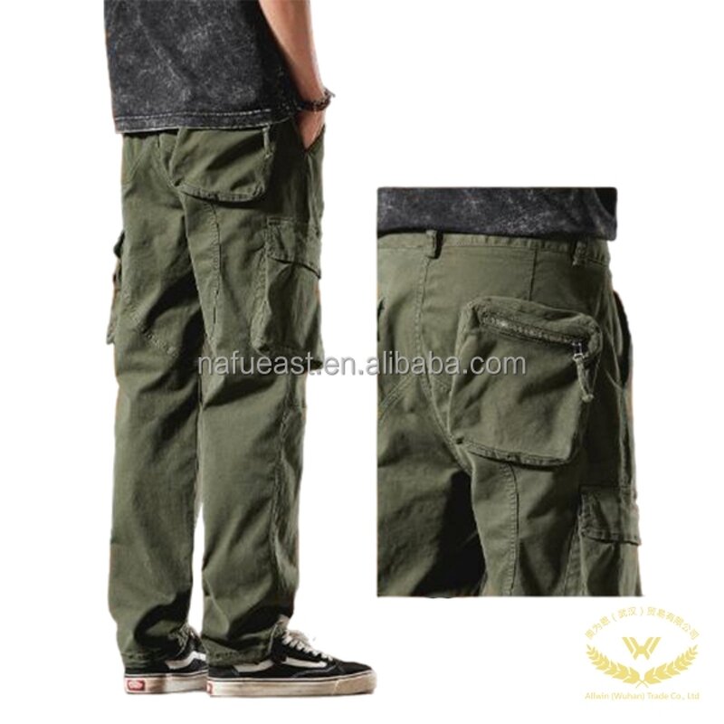 Cargo Pants Factory - Men's with Multi-Pockets Drawstring