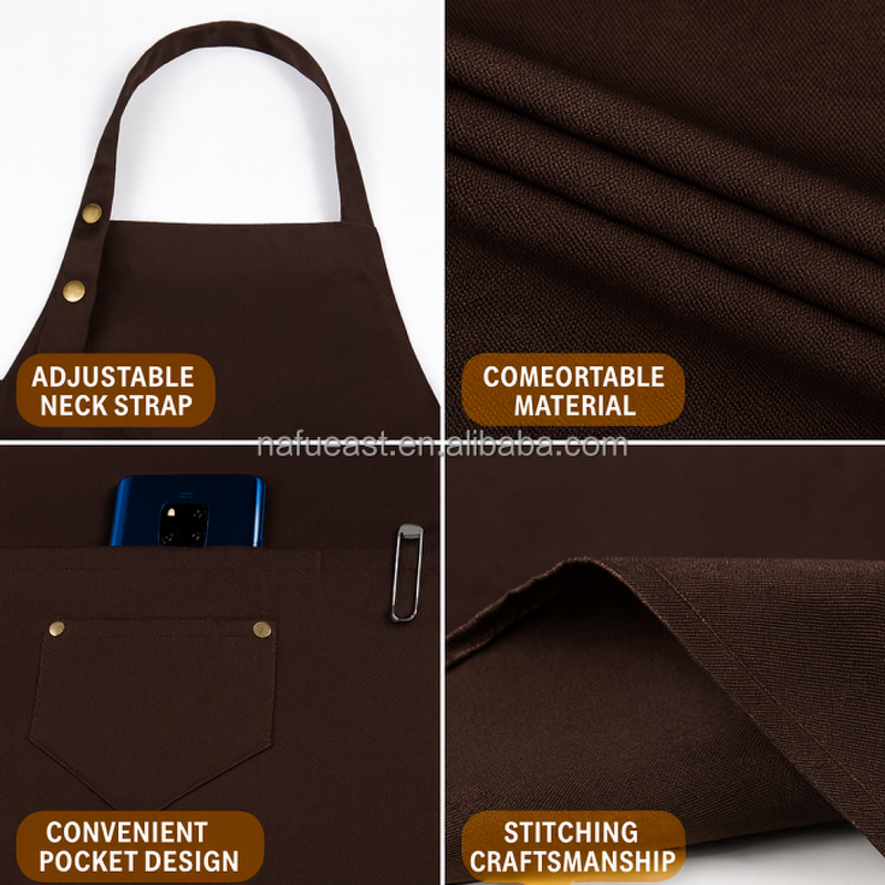Adjustable Apron Supplier - Black Triple Snap Restaurant