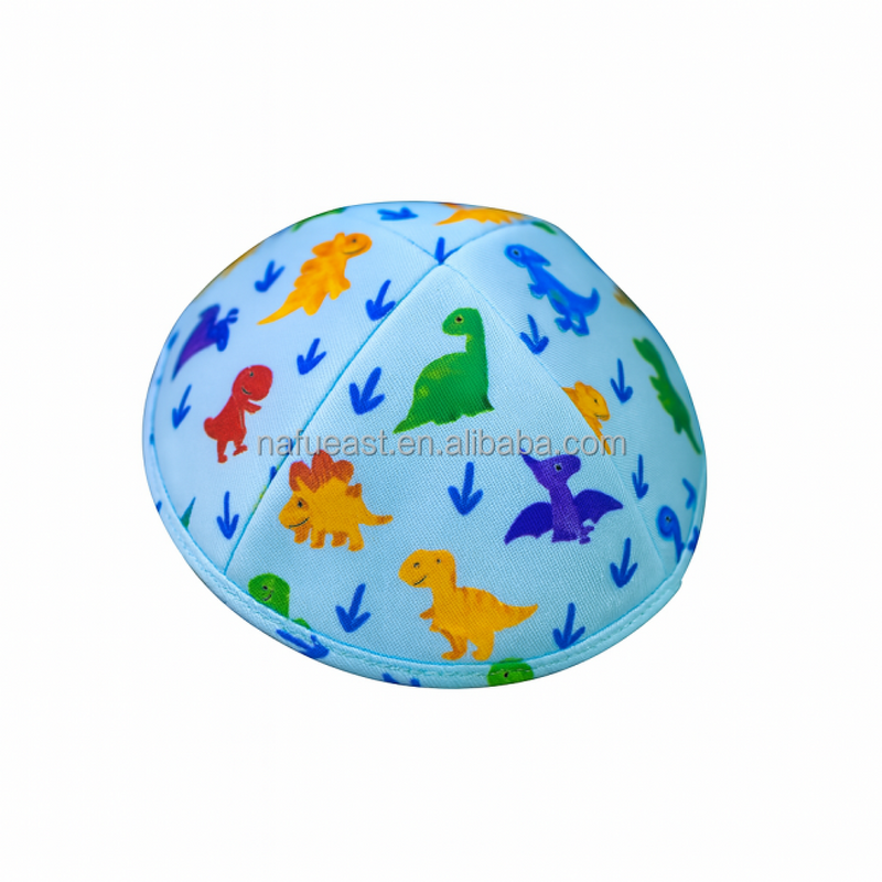 Satin Kippah Manufacturer - Custom 4 Panel Print Unisex