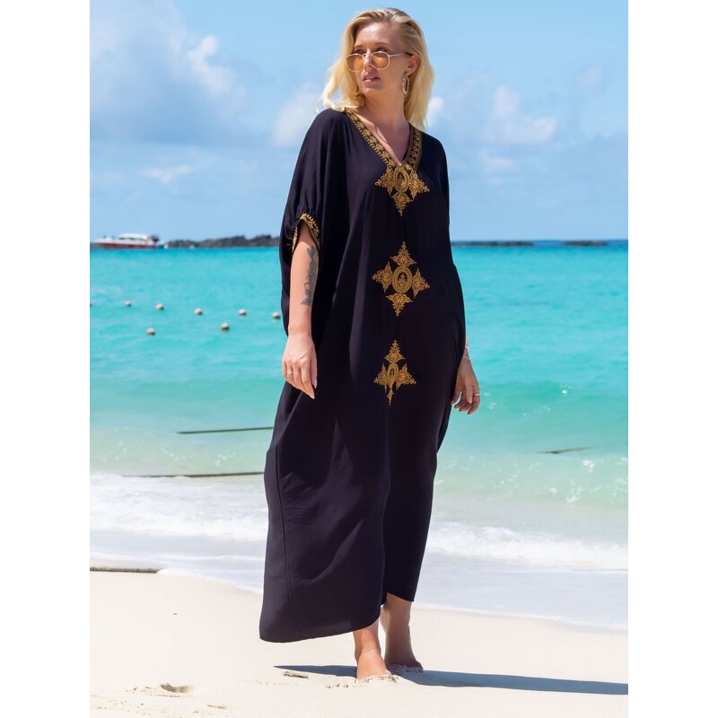 Chiffon Dress Manufacturer - Elegant Floral A-Line Stand Collar