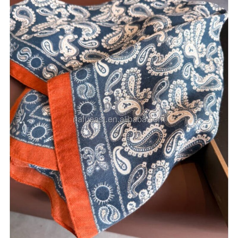 Women's Scarf Supplier - 70cm Small Square Stiped Casual