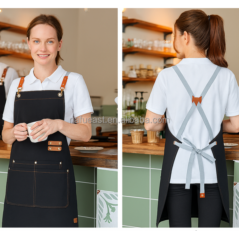 Adjustable Apron Supplier - Coffee Triple Snap Café
