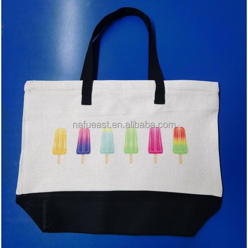 Canvas Tote Bag Factory - Sublimation with Black Bottom
