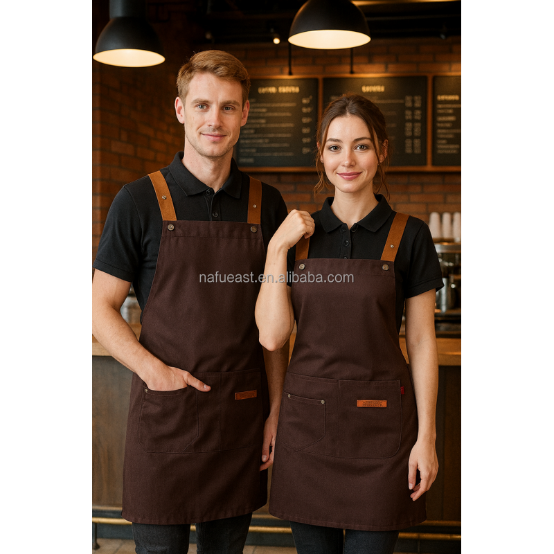 Cross Back Apron Manufacturer - Custom with Multi-Pockets