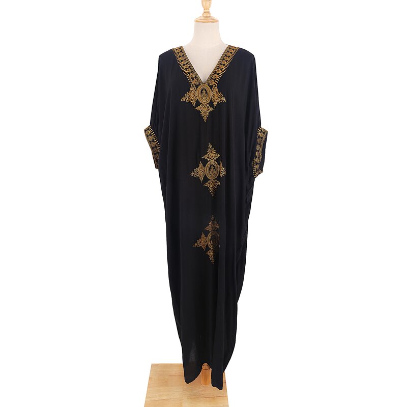 Chiffon Dress Manufacturer - Elegant Floral A-Line Stand Collar