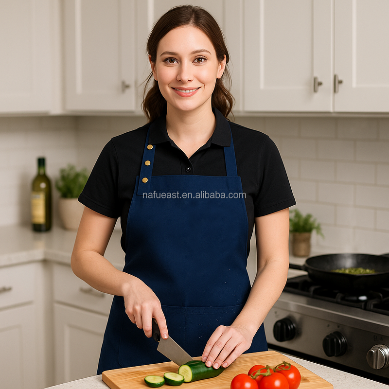 Adjustable Apron Factory - Grey Triple Snap Restaurant