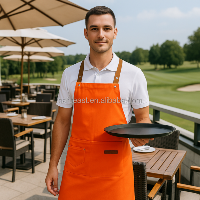 Cross Back Apron Manufacturer - Custom with Multi-Pockets