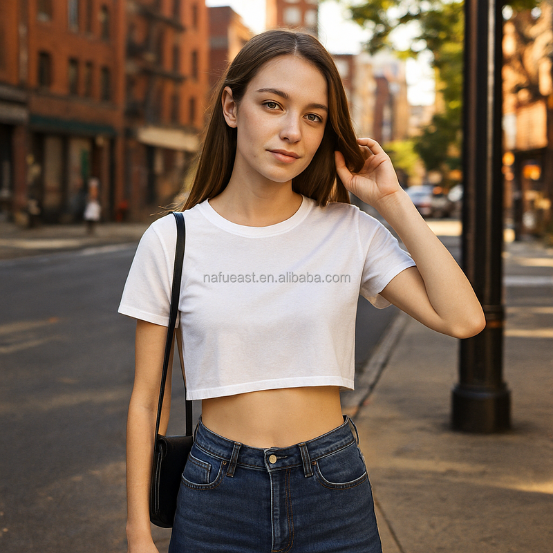 Ultra-Cropped T-Shirt Factory - Silk-Feel Polyester Sublimation