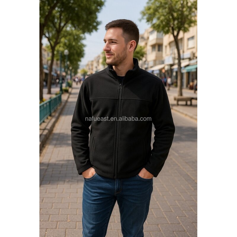 Fleece Jacket Factory - Custom Logo Black Polyester Polar