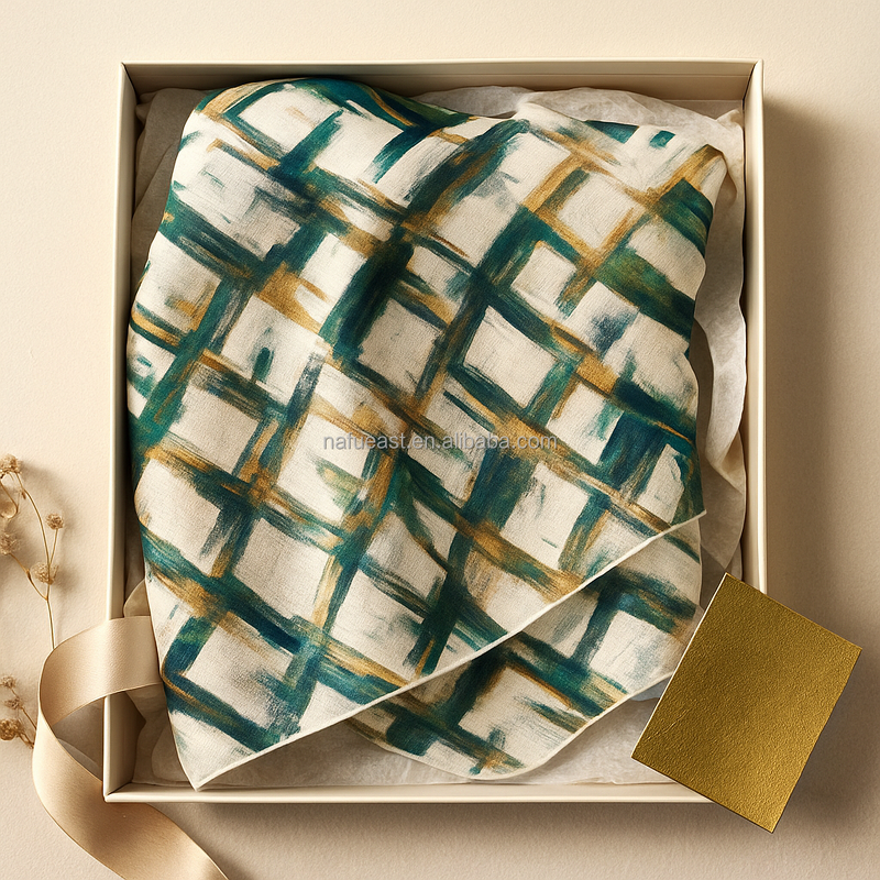 Chiffon Scarf Supplier - 147x85CM Plain White Polyester