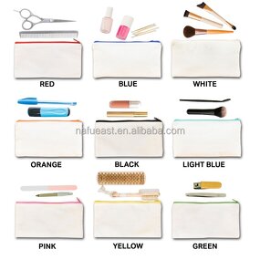 Canvas Zipper Bag Supplier - 21x12cm Blank Sublimation Dustproof