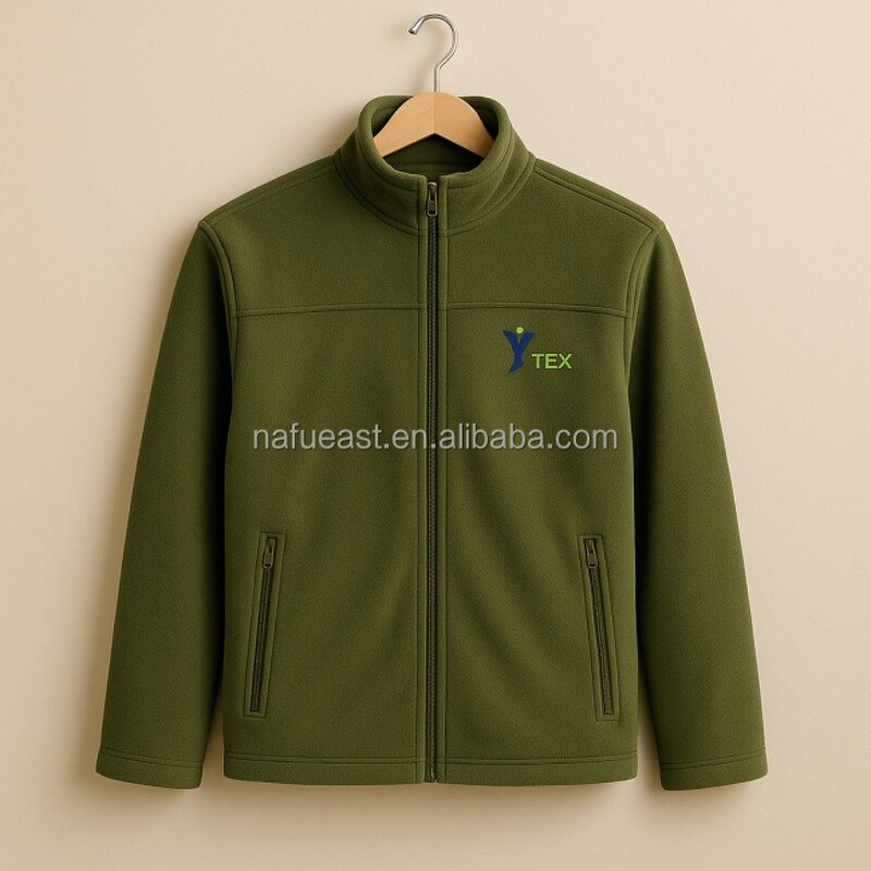 Fleece Jacket Manufacturer - Custom Logo Navy Blue Polyester