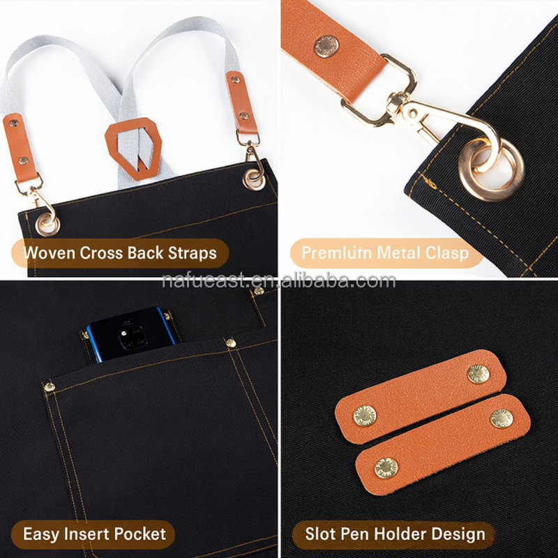 Adjustable Apron Supplier - Coffee Triple Snap Café