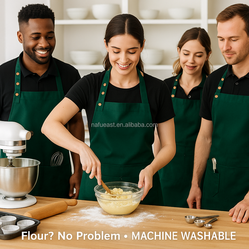 Adjustable Apron Supplier - Black Triple Snap Restaurant