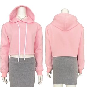 Crop Top Hoodie Supplier - Blank Ready Goods Drop Shipping