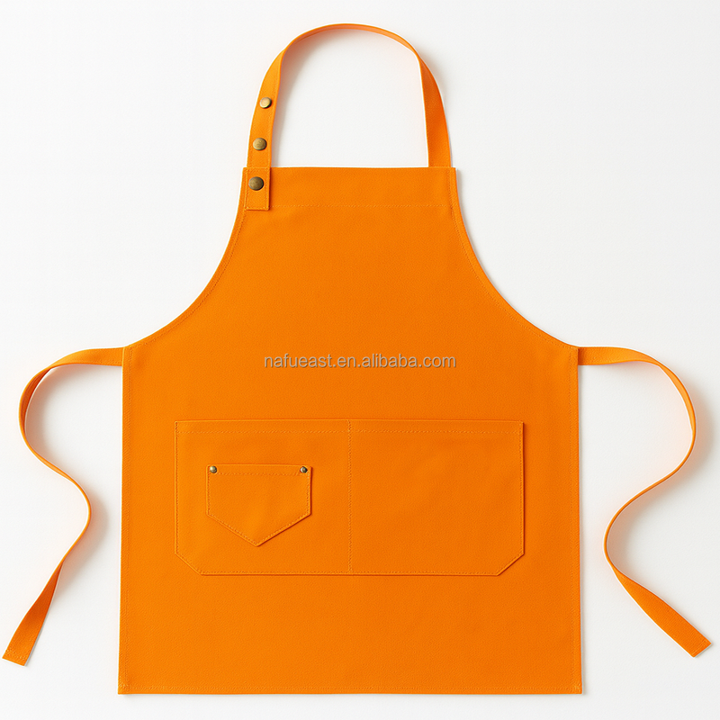 Adjustable Apron Supplier - Navy Blue Triple Snap Café