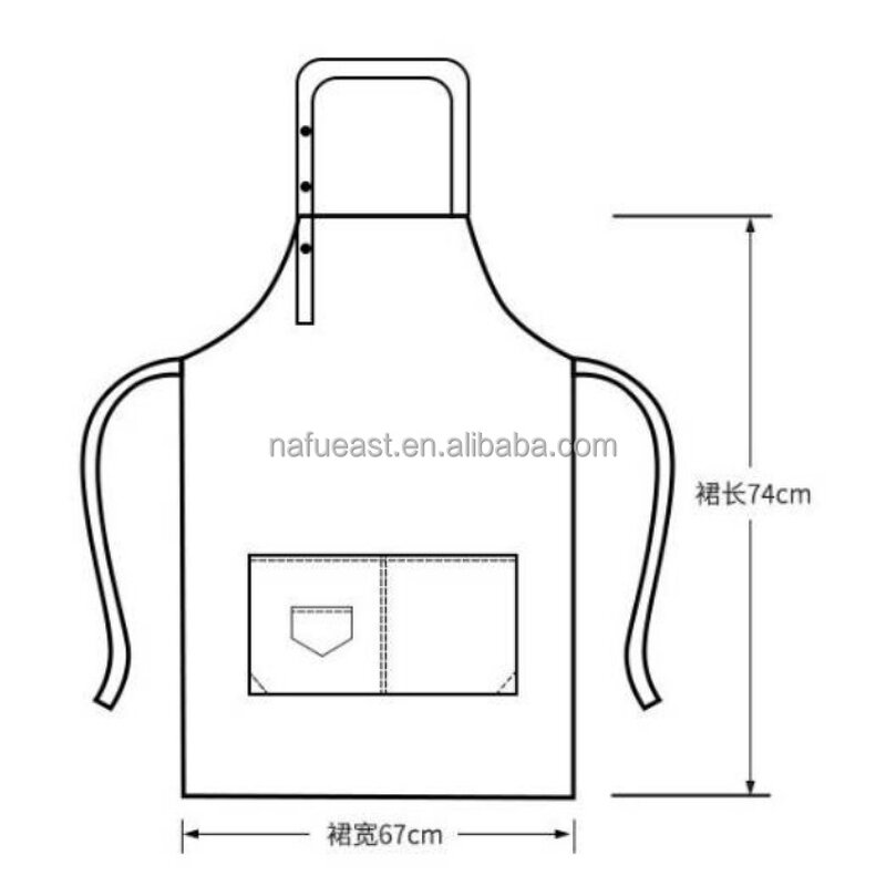 Adjustable Apron Manufacturer - Orange Triple Snap Restaurant