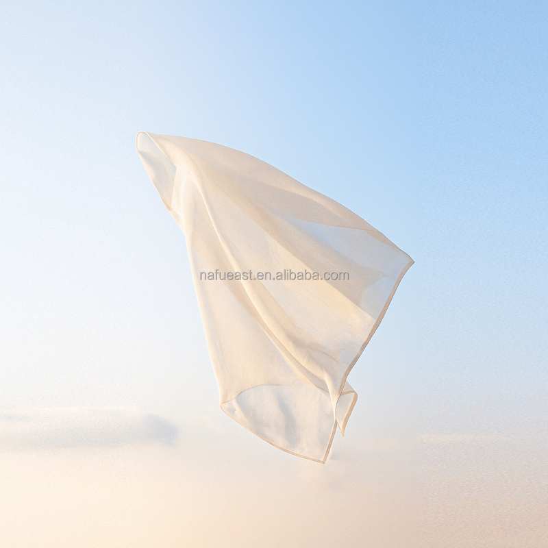 Chiffon Scarf Supplier - 147x85CM Plain White Polyester