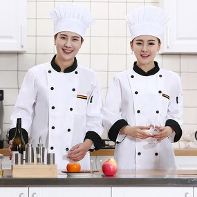 Chef Coat Manufacturer - OEM Black Chef Jacket Women Kitchen Cooking Clothes