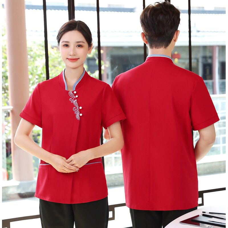 Waiter Shirt Manufacturer - Black Embroidery Custom Design Coat Quality bar
