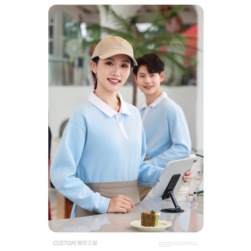 Men's Work T Shirt Factory - Cotton Custom Restaurant Short Sleeve Shirt Waiter