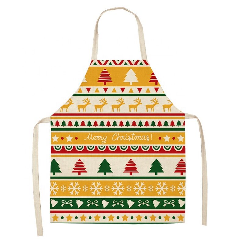 Christmas Apron Manufacturer - Cheap Bulk Christmas Cooking Couple Kids Santa
