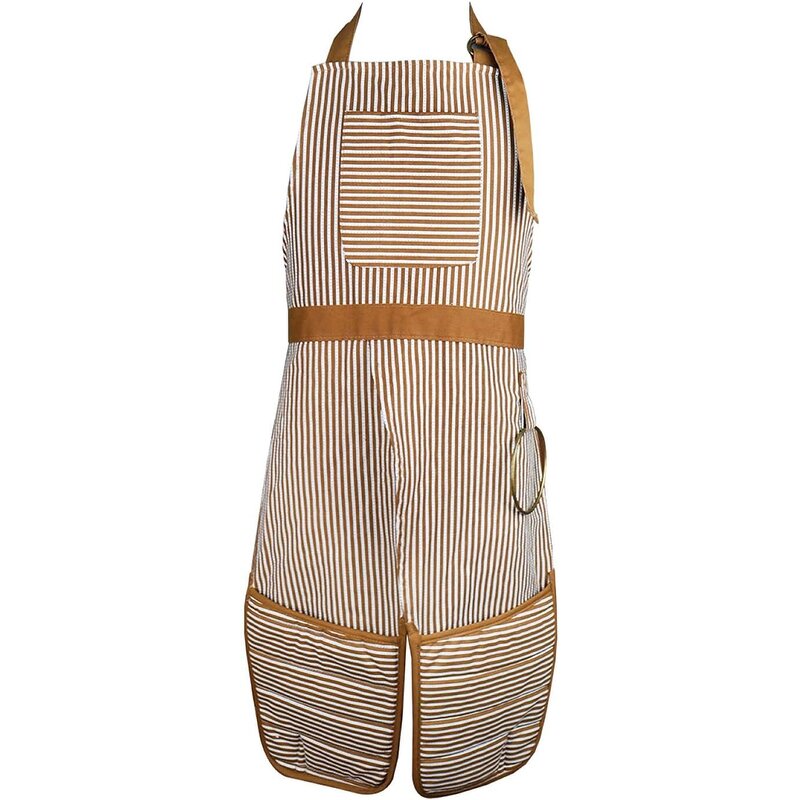 Kitchen Apron Supplier - High Quality Striped with Hanging Towel Sleeveless