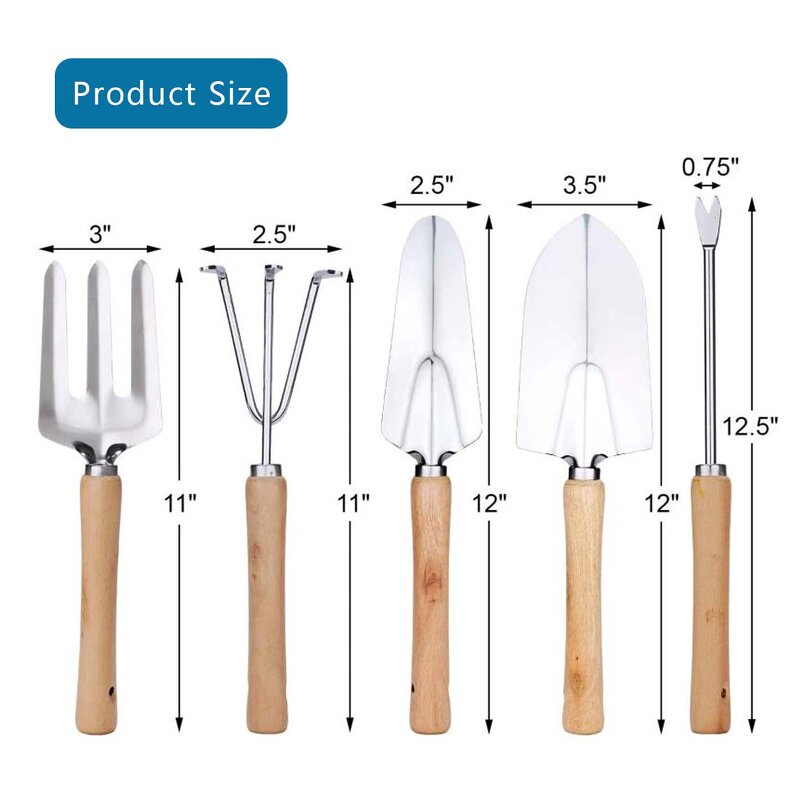 Garden Tool Set Manufacturer - Hot Sell Weeding Stainless Steel Set Bucket Bag