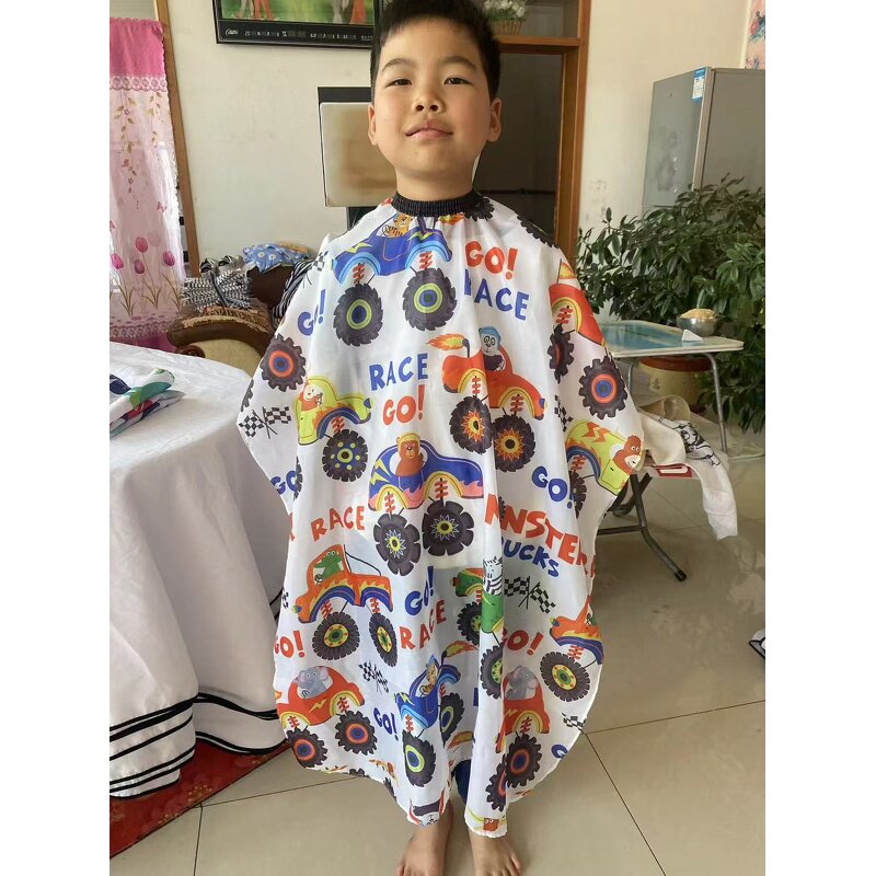 Kids Barber Cape Manufacturer - New Environmental Cartoon Pattern Non-stick
