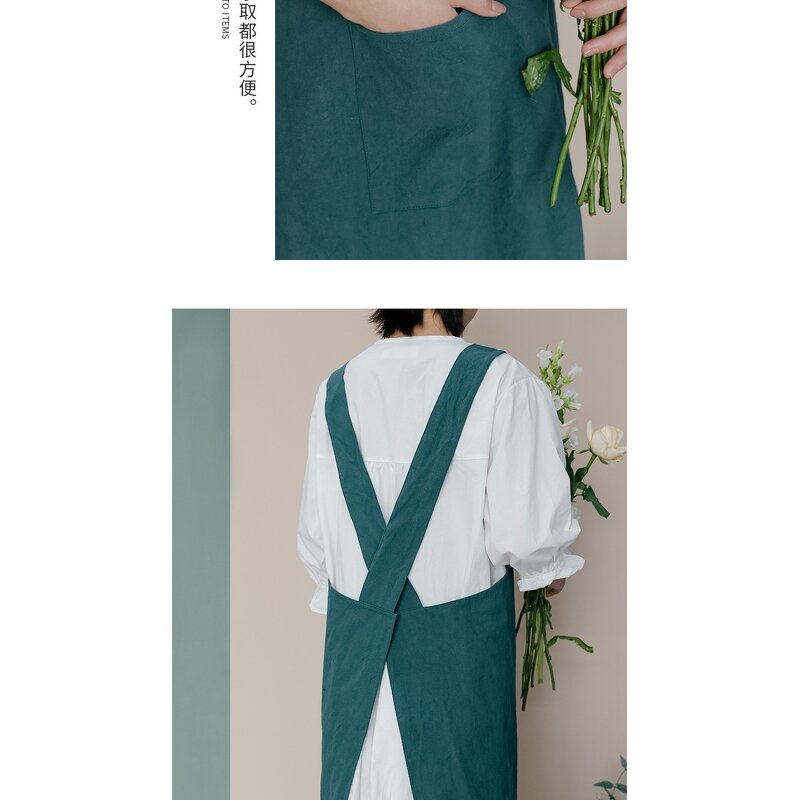 Japanese Apron Manufacturer - Wholesale Customized Logo 100% Cotton Linen Home