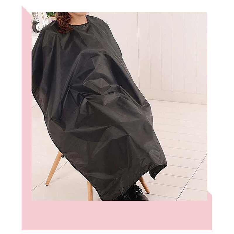 Salon Barber Cape Supplier - Factory Price OEM Custom Logo Black Polyester