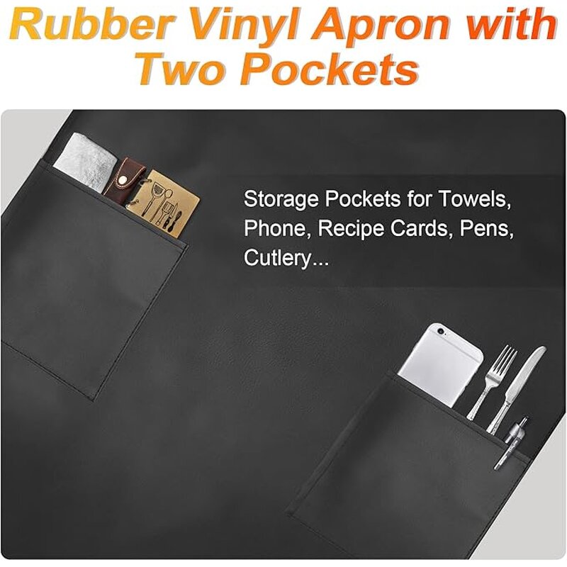 Waterproof PU Apron Factory - Heavy Duty for Men Chef Kitchen Butcher Dishwasher