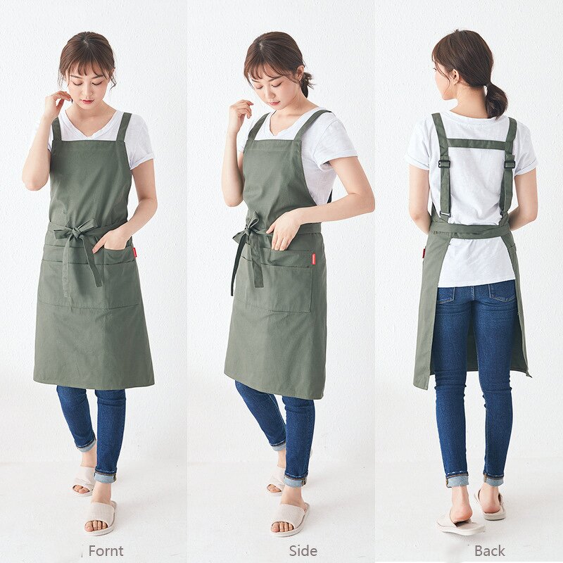 Unisex Cotton Apron Factory - H Strap Adjustable Cooking Baking Gardening