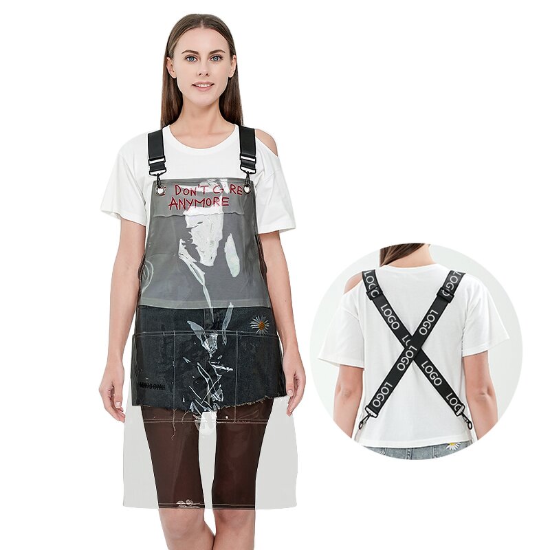 Clear TPU Aprons Supplier - Hairdresser Thicker Waterproof Transparent with Pocket