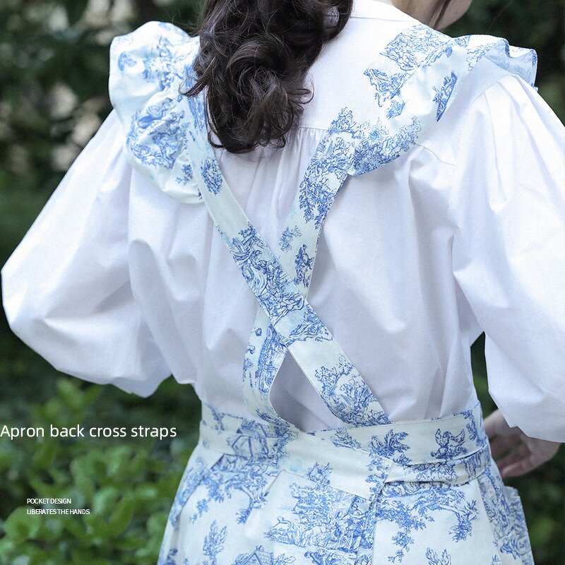 Digital Printed Apron Manufacturer - New Cotton Women's Garden Florist Waterproof