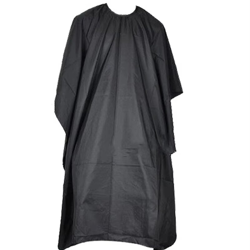 Salon Barber Cape Supplier - Factory Price OEM Custom Logo Black Polyester
