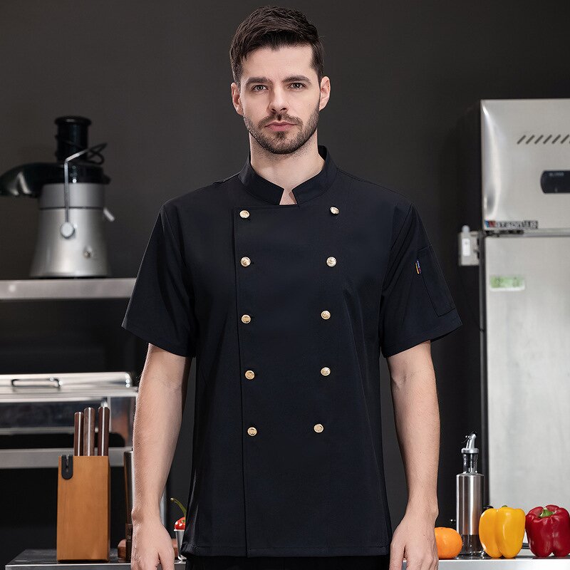 Chef's Clothing Supplier - Custom Logo Hotel Restaurant Short Sleeved Bakery
