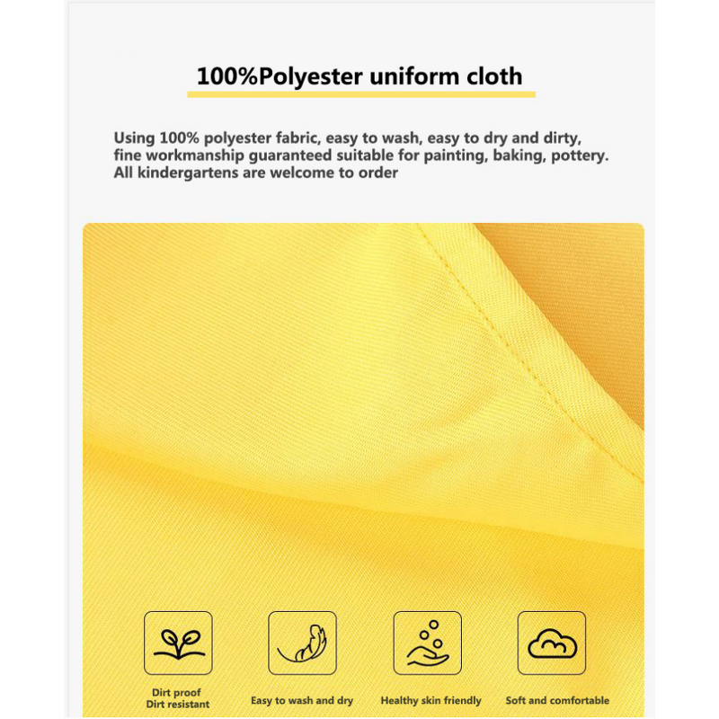 Kids Apron Set Factory - Custom Logo Children Polyester Plain with Chef Hat Ages