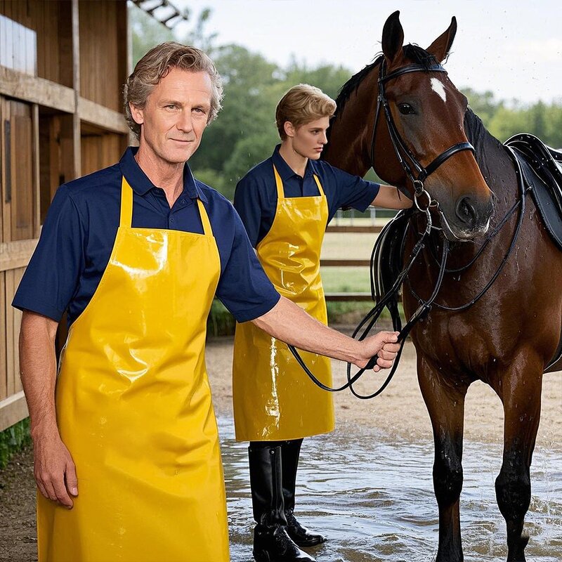 PVC Apron Manufacturer - Waterproof Adjustable Belt Kitchen Dining Car Wash