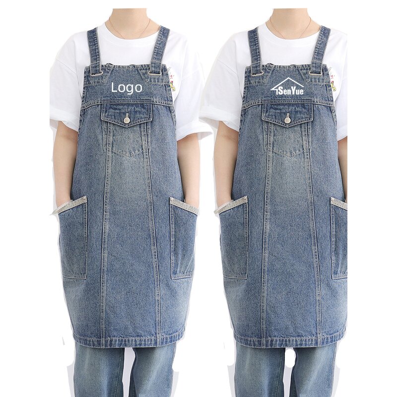 Cotton Denim Apron Manufacturer - Stain Proof Household Pinafore Kitchen Work