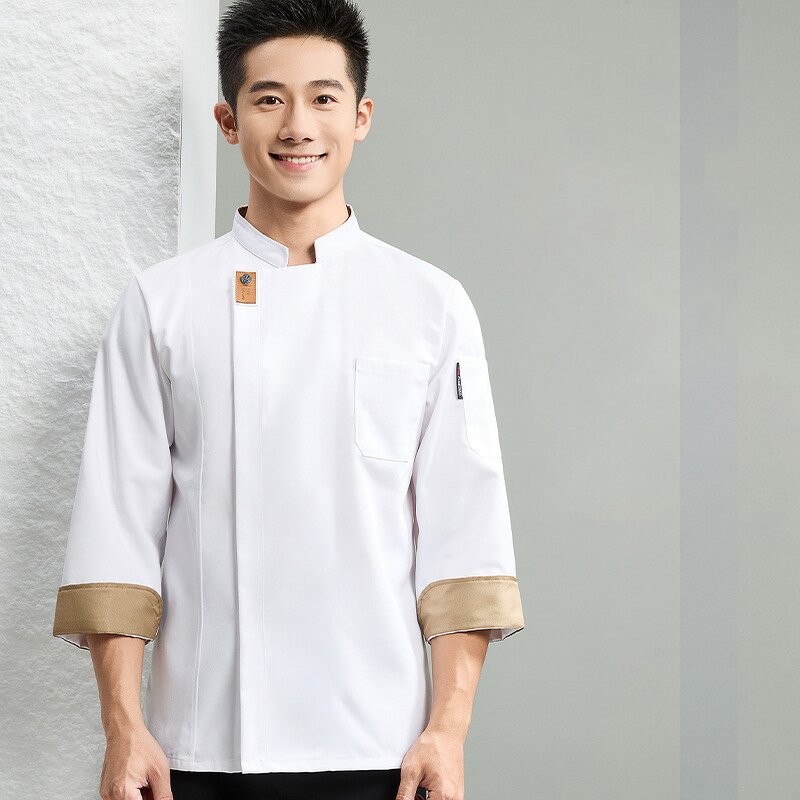 Hotel Chef's Uniform Supplier - Short Sleeved Men's Breathable Catering Kitchen