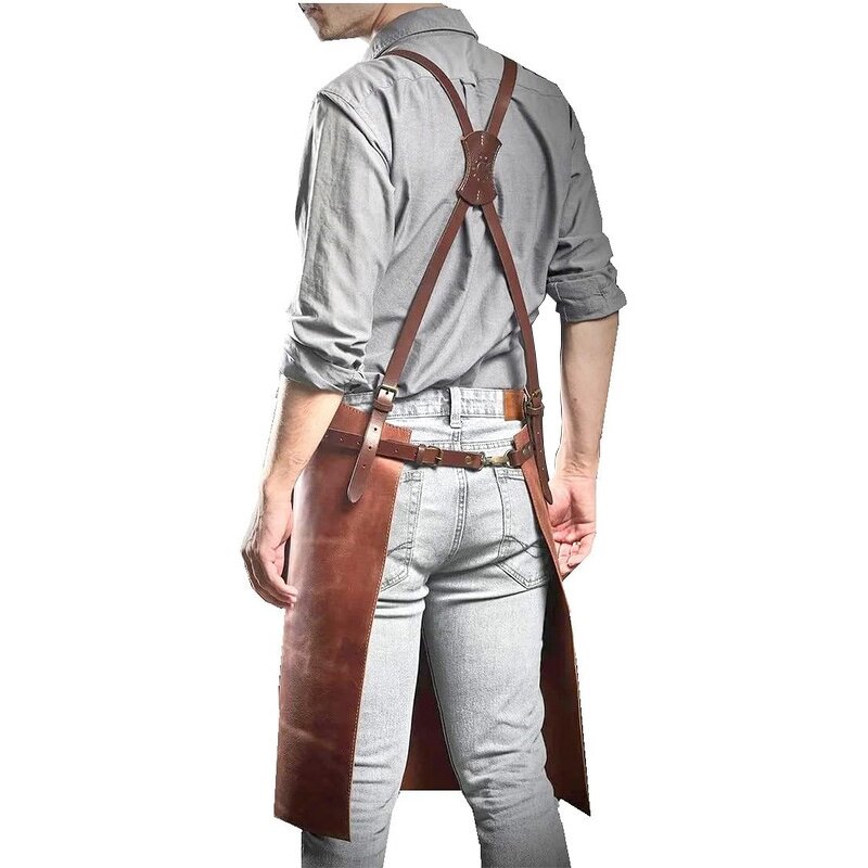 PU Apron Manufacturer - Custom Logo Neck Adjustable Barber BBQ Waterproof