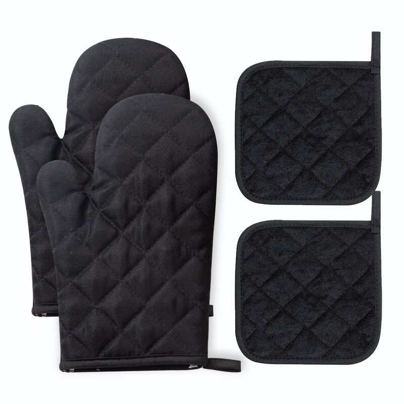 Kitchen Cotton Gloves Manufacturer - Microwave Oven BBQ Set Cooking Pot Holder Set