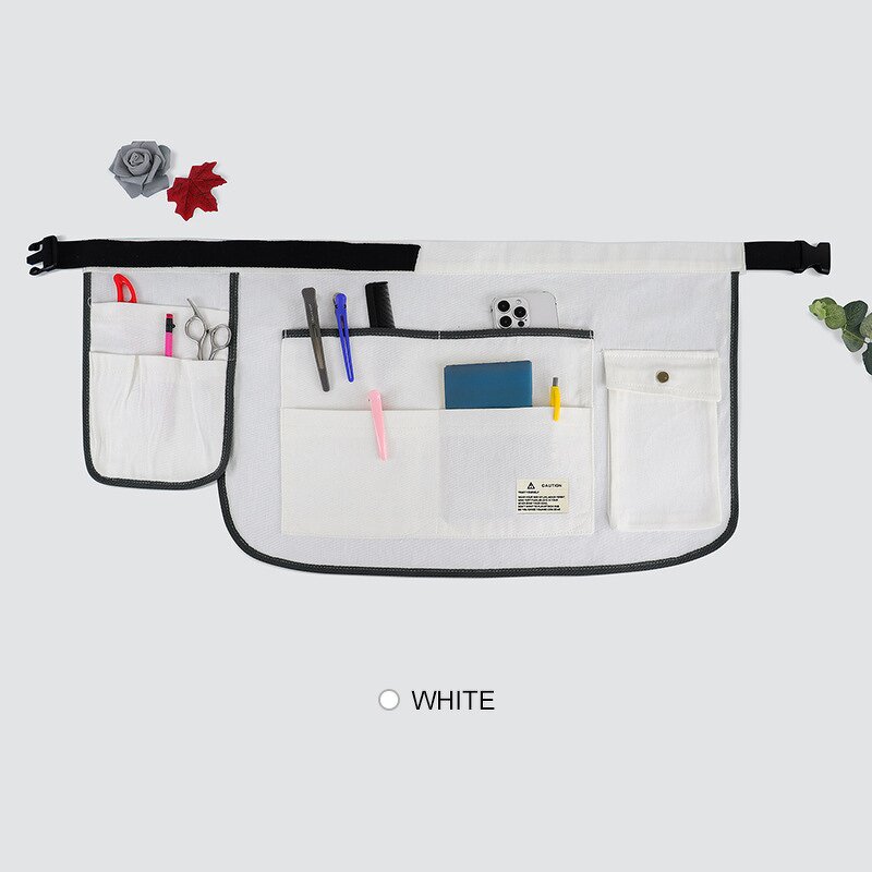 Cotton Waist Apron Factory - Short with Multiple Pockets Beauty Garden Hairdressers
